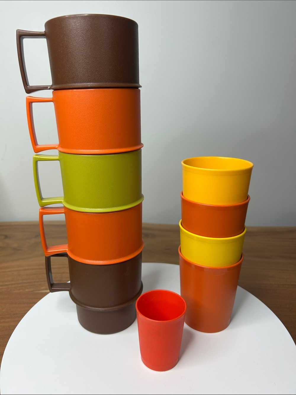 Vintage Tupperware Stacking Cups Lot 1251 1312 1503 Retro Colours